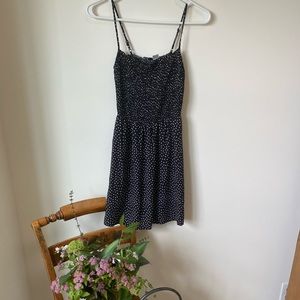 Divided Peasant Spaghetti String Mini Dress